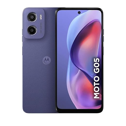 Smartphone Motorola Moto g05-128GB 12GB (4GB RAM + 8GB Ram Boost) e Camera 50MP com AI Bateria de 5200 mAh Tela 6.7" com Superbrilho - Violeta