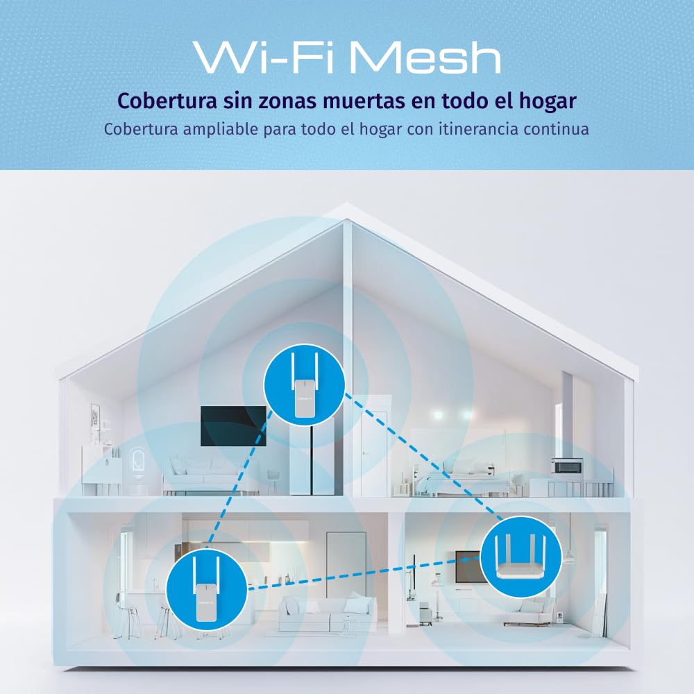 Keenetic Buddy 5 Amplificador de Cobertura Wi-Fi 5 con Malla AC1200 con Puerto Ethernet