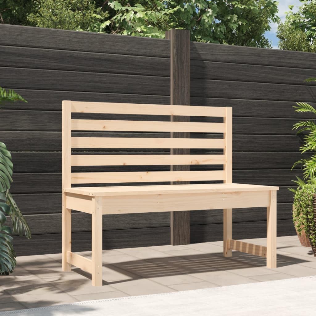 Eleganz Panchina da giardino 109 cm - sedie in legno di pino massiccio, seduta naturale per terrazza e giardino, non trattata, durevole ed ecologica