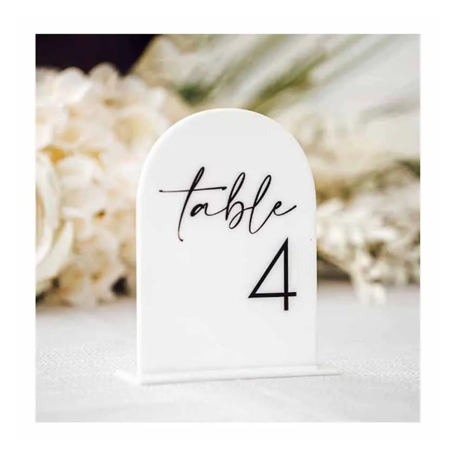 BMKGODN card stand， Arched Shape Table Numbers Wedding with Stands Party Reception(White Arch Back,Table 1 20)