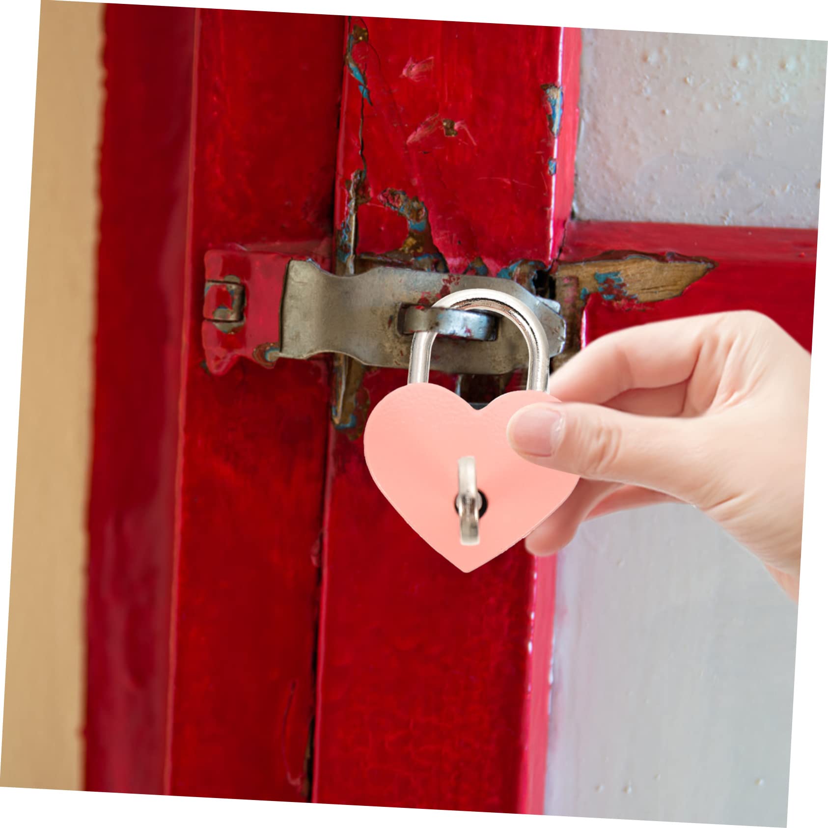 OSALADI 10piezas Candados Forma De Corazón Cerraduras De Luggage y Diario Para Viajes y Accesorios De Moda Con Llave Diseño Atractivo y Práctico