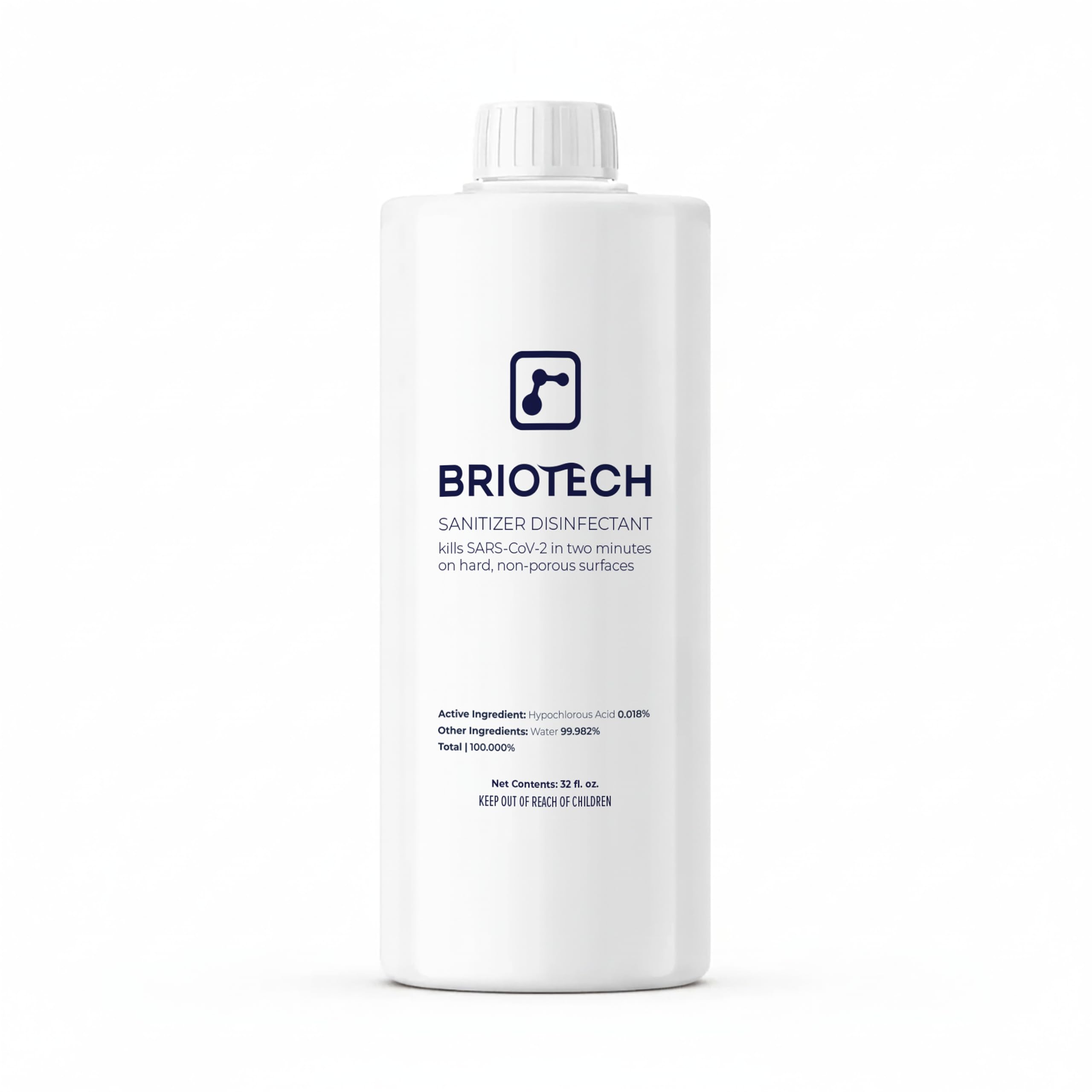 BRIOTECH Sanitizer Disinfectant Hypochlorous Spray, 32 fl oz Refill | Kill 99.99% of viruses, bacteria, control mold, eliminate odor, gentle for