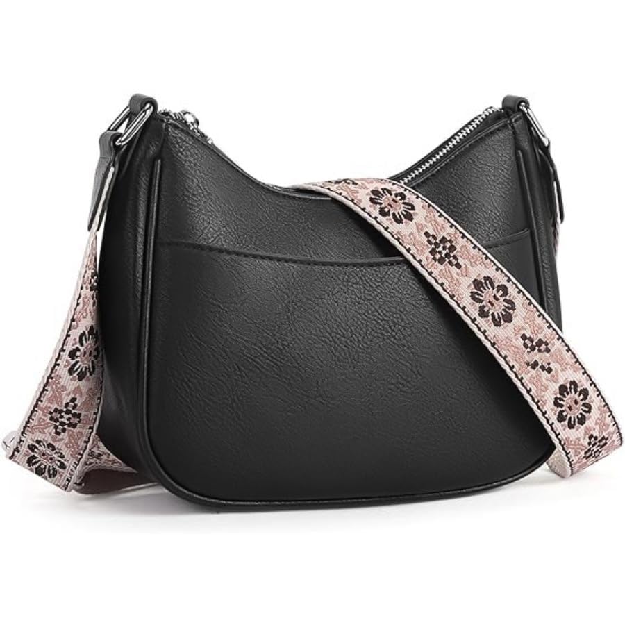Image of WJCD Women Crossbody Handbags Vegan Leather Shoulder Bag with Adjustable Strap
