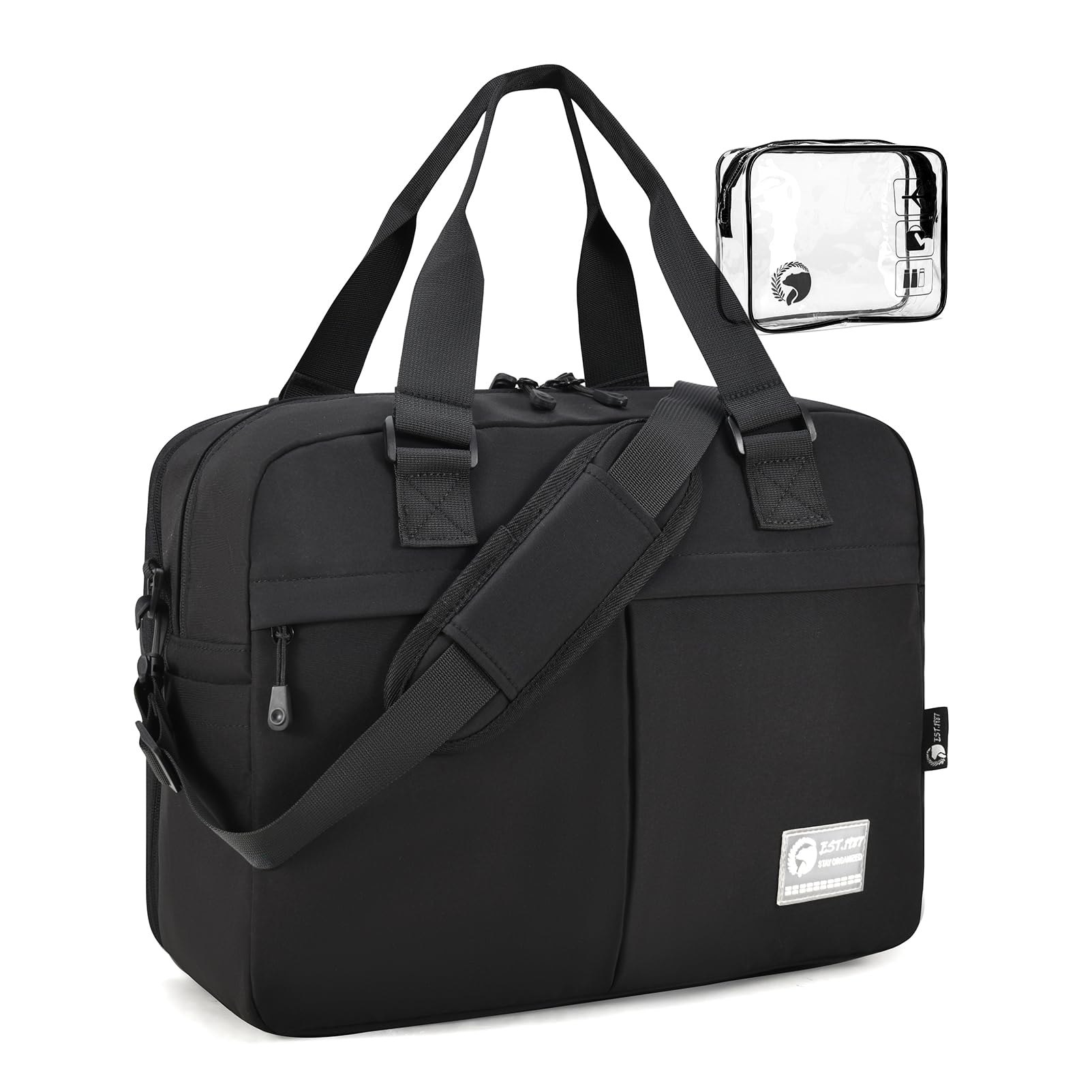 BAGZY 6x13x17 inch Personal Item Travel Bag Airplane Weekender Bags for Women Expandable 40x30x15cm Personal Bag with Wet Pocket Carry on Luggage for Airplanes Duffel Bags Men Over image 4