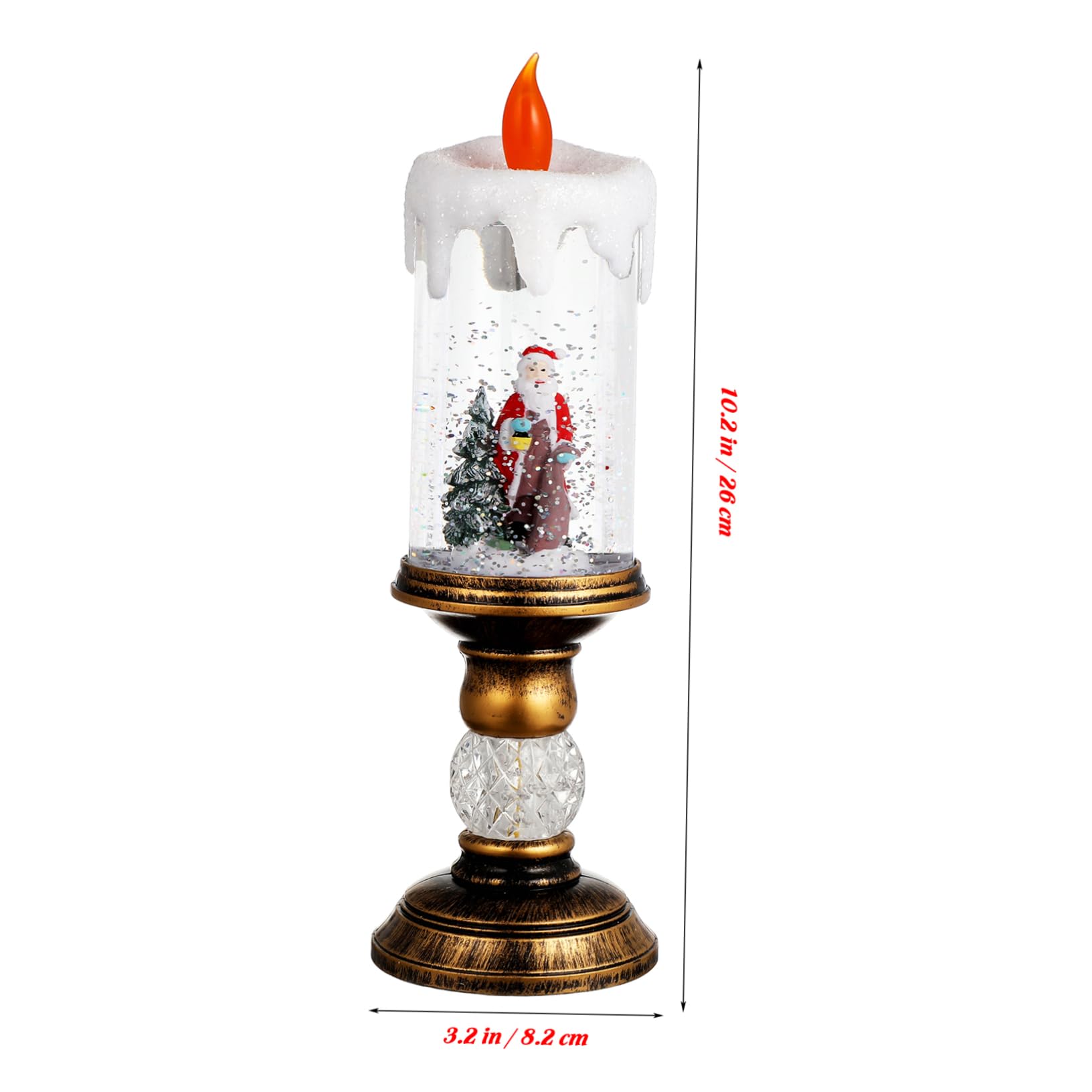 PRETYZOOM Christmas LED Decorative Candle Light USB Powered Music Box with Scene Light for Tabletop Decor Gentle Glow for Weddings and Holiday Celebrations