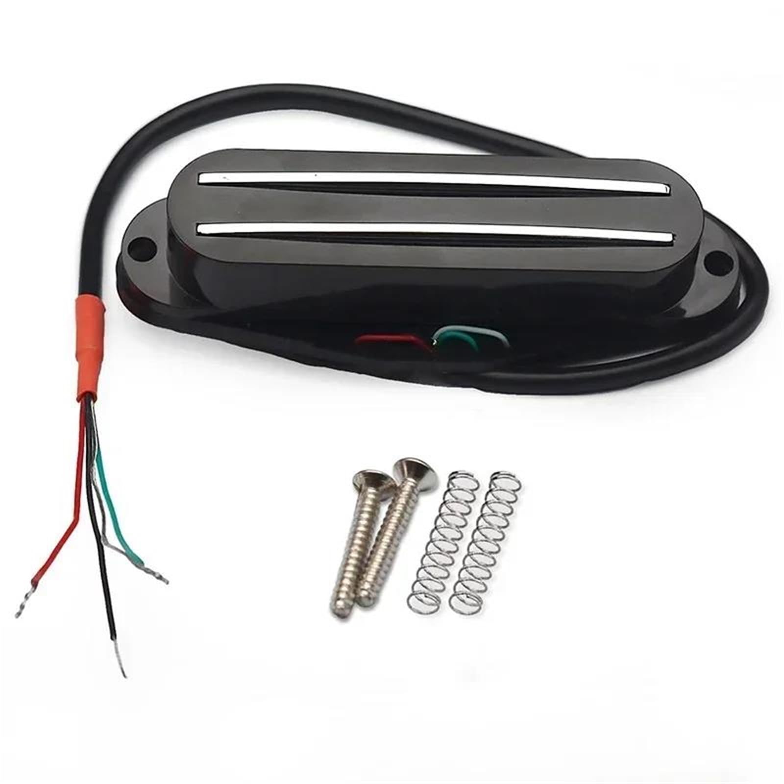 Pastilla para Guitarra Eléctrica ST Style Humbucker Twin Blade Pickup Mini Humbucker Dual Rail 9K Para Reemplazo De Guitarra Eléctrica FD ST Multicolor(Green)