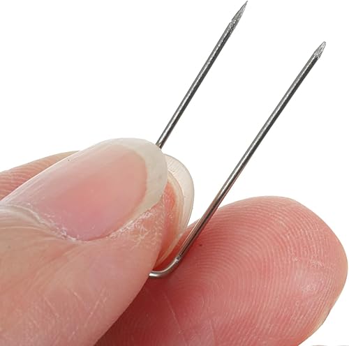 Miniatura 4 de EXCEART 1 caja manos libres de Navidad decoraciones de Navidad pasador acolchado para manualidades, pasadores en U, aguja de coser de retazos para