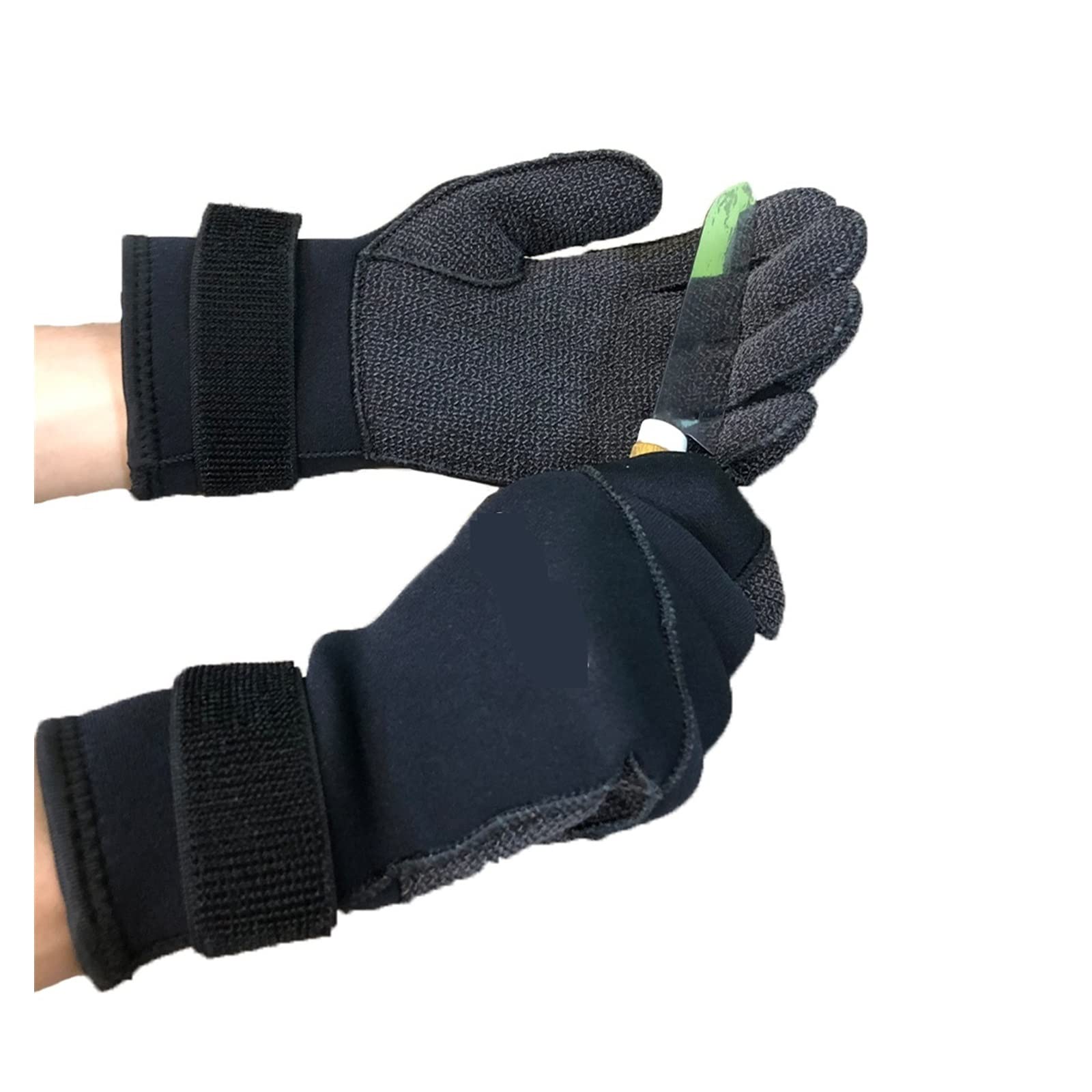 Guanti da muta, Guanti da immersione 3MM for attrezzatura subacquea antiscivolo Guanti neri regolabili(Medium)
