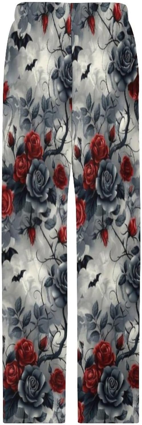Leopard Print Mens Pajama Pants Bottoms Sleep Lounge Sleepwear Trousers with Pockets
