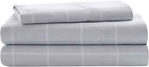 Miniatura 4 de Intelligent Design Marsden - Edredón con diseño de rayas bordadas, almohada casual para todas las estaciones, funda a juego y juego de sábanas