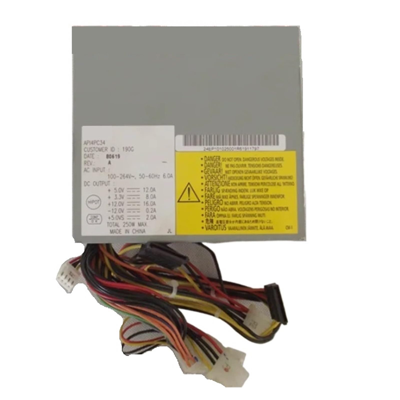CLBSWYEJK Power Supply 250W Power Supply API4PC34