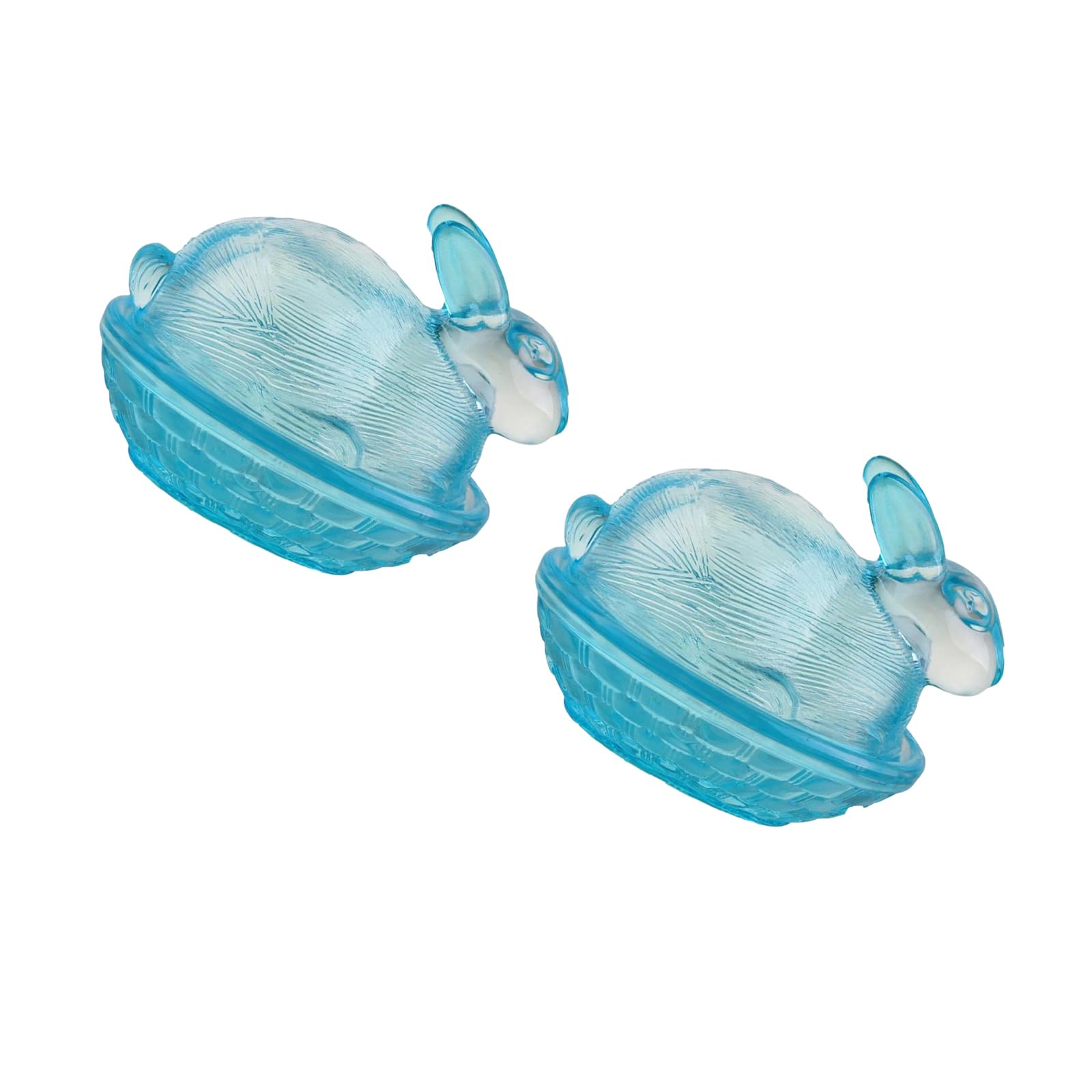 Tsophreniq Blue Rabbits Glass Jar With Lid For Snacks And Home Decor Candy Container Coffee Canister