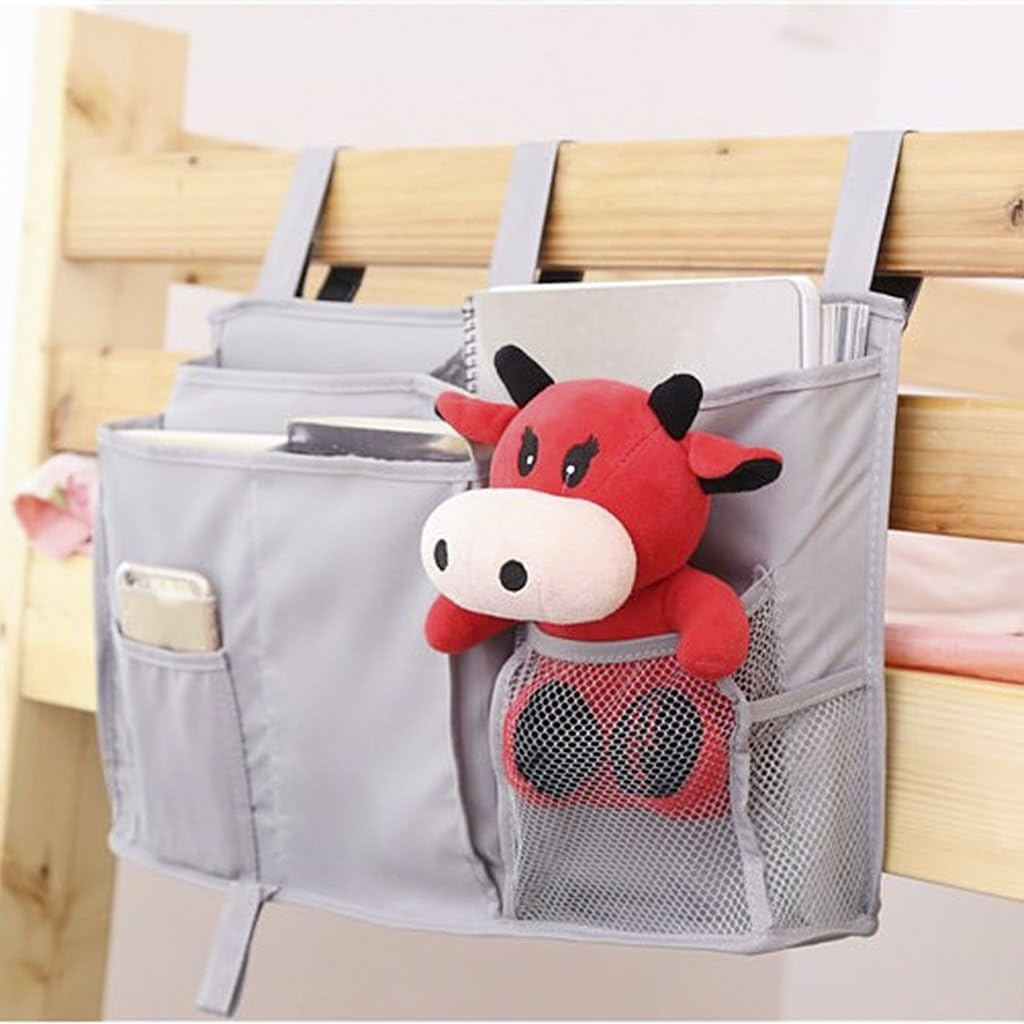 8 Pockets Hanging Bedside Caddy for Dorm Room Cabin Beds