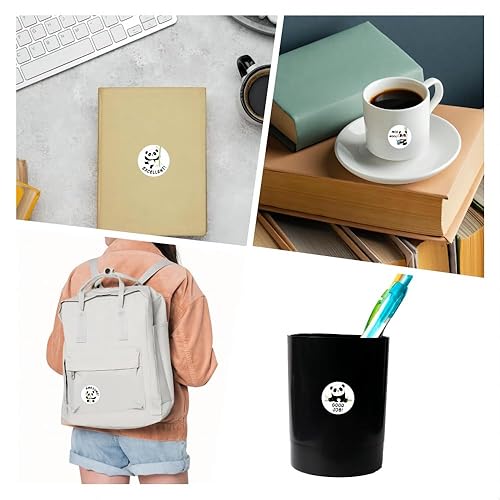 Miniatura 4 de Lindas calcomanías de recompensa de panda para profesores, calcomanías de incentivo motivacional para niños, 500 piezas de rollo redondo de 1