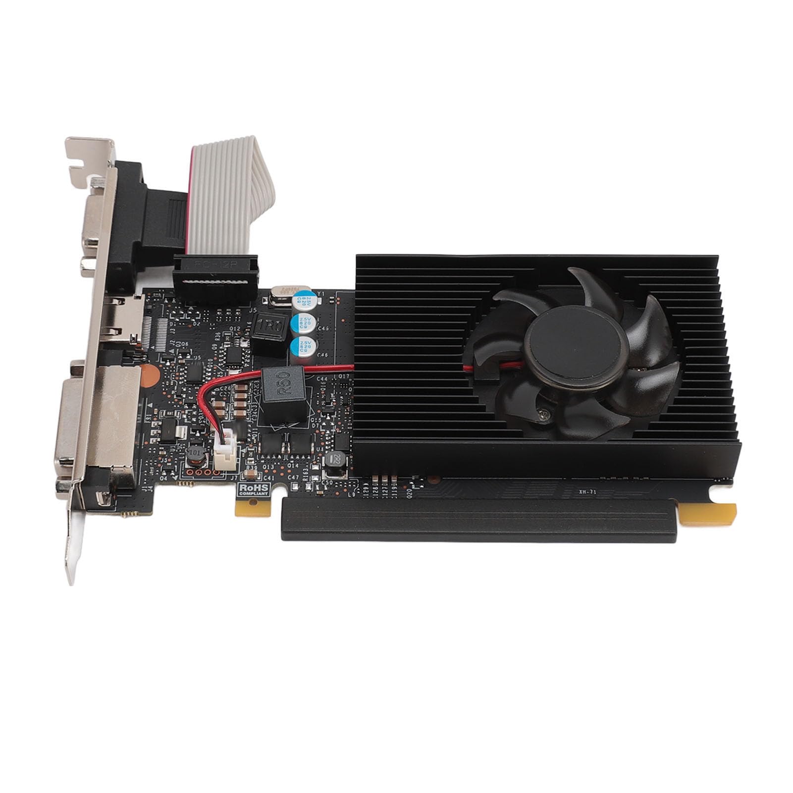 Gamingowa Karta Graficzna GT730 2GD3, 2 GB DDR3, Gniazdo PCI Express 2.0 16X i Cichy Wentylator Chłodzący, do Edycji Wideo na Komputerze Stacjonarnym i Gier DirectX 12