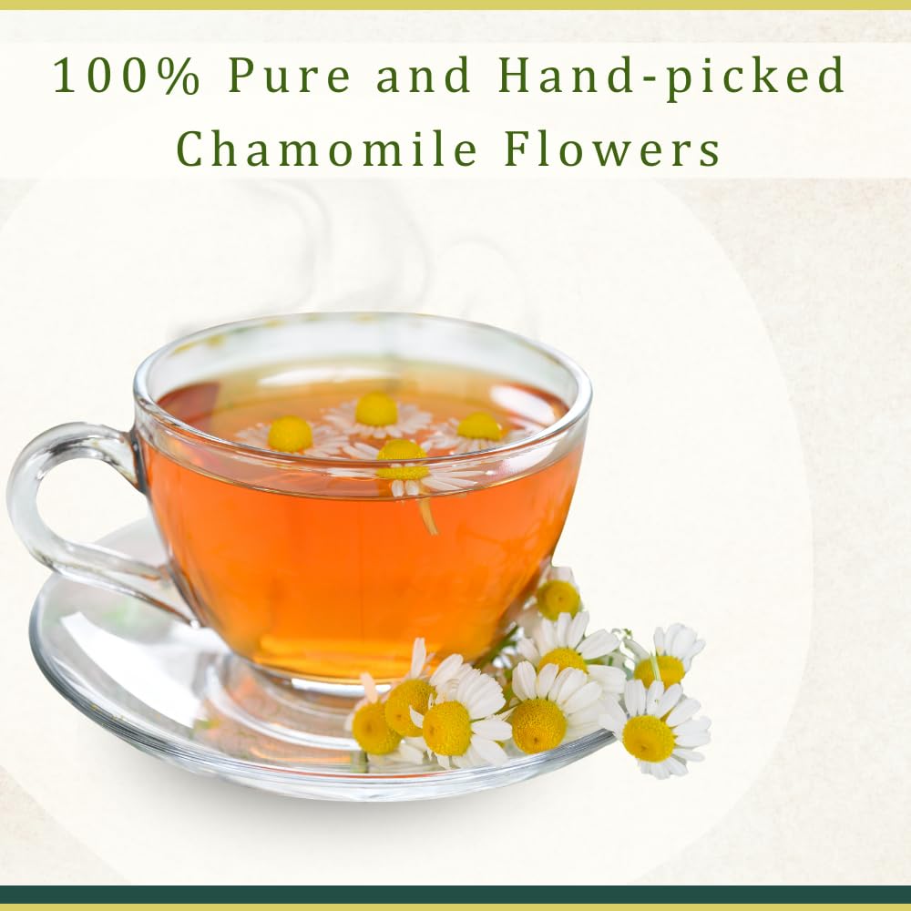 Tea and twigs - chamomile flower tea 50 grams - 25 tea bag bag | Herbal Tea | Good sleep and anti -concern. Calcies of Chamomile Flower. Caffeine free | Kalyan tea Tea and twigs - chamomile flower tea 50 grams - 25 tea bag bag | Herbal Tea | Good sleep and anti -concern. Calcies of Chamomile Flower. Caffeine free | Kalyan tea