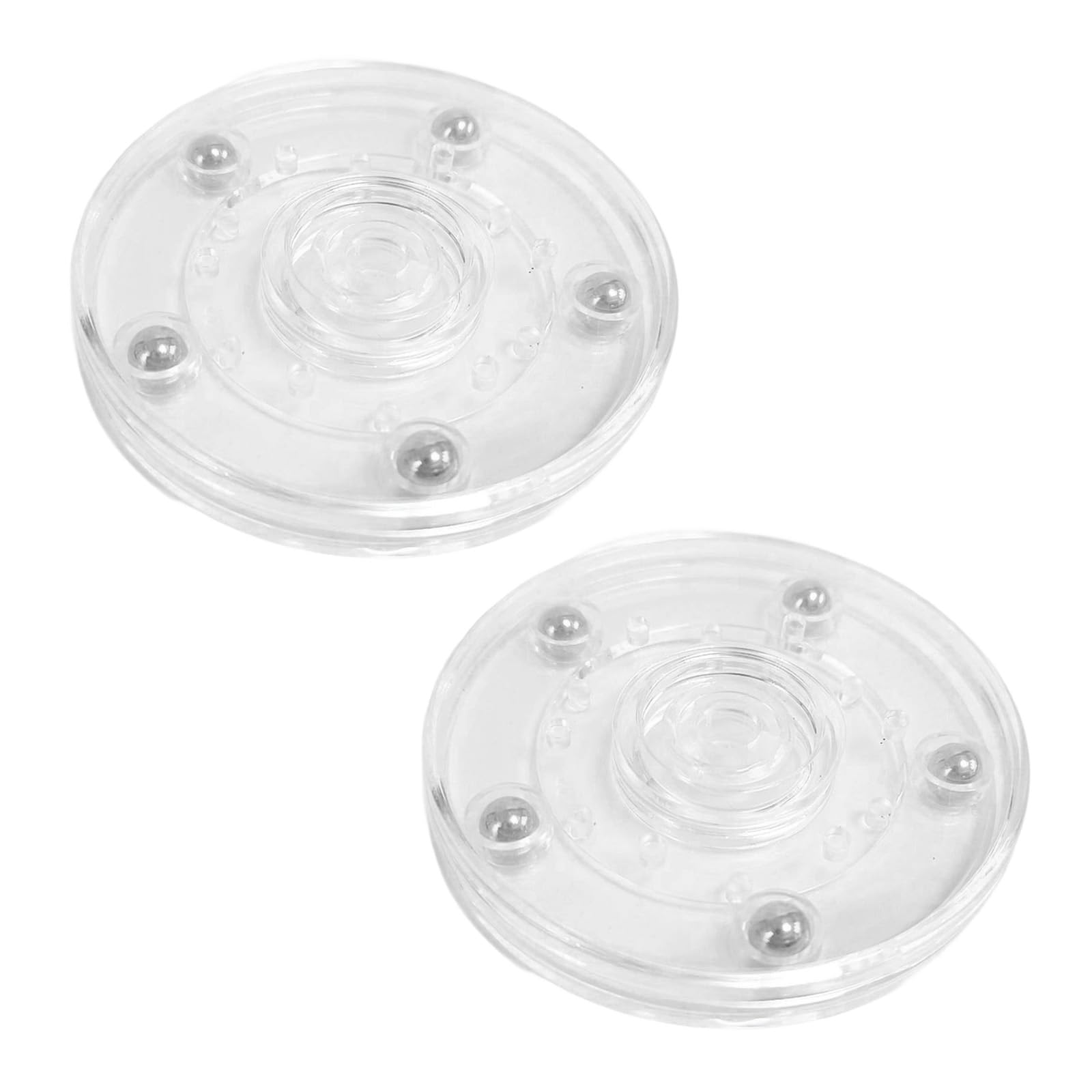 2Pcs 360 Degree Rotating Display Stand Multipurpose Kitchen Countertop Storage Solution Turntable Organizers Clear Rotating Display Turntable