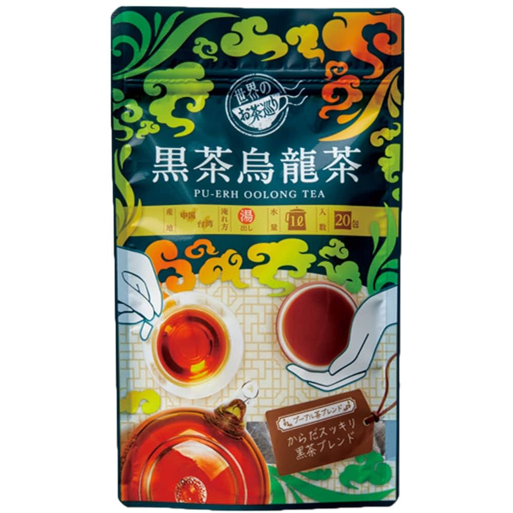 Amazon.co.jp: 世界のお茶巡り 黒茶烏龍茶（ティーバッグ 5g×20P