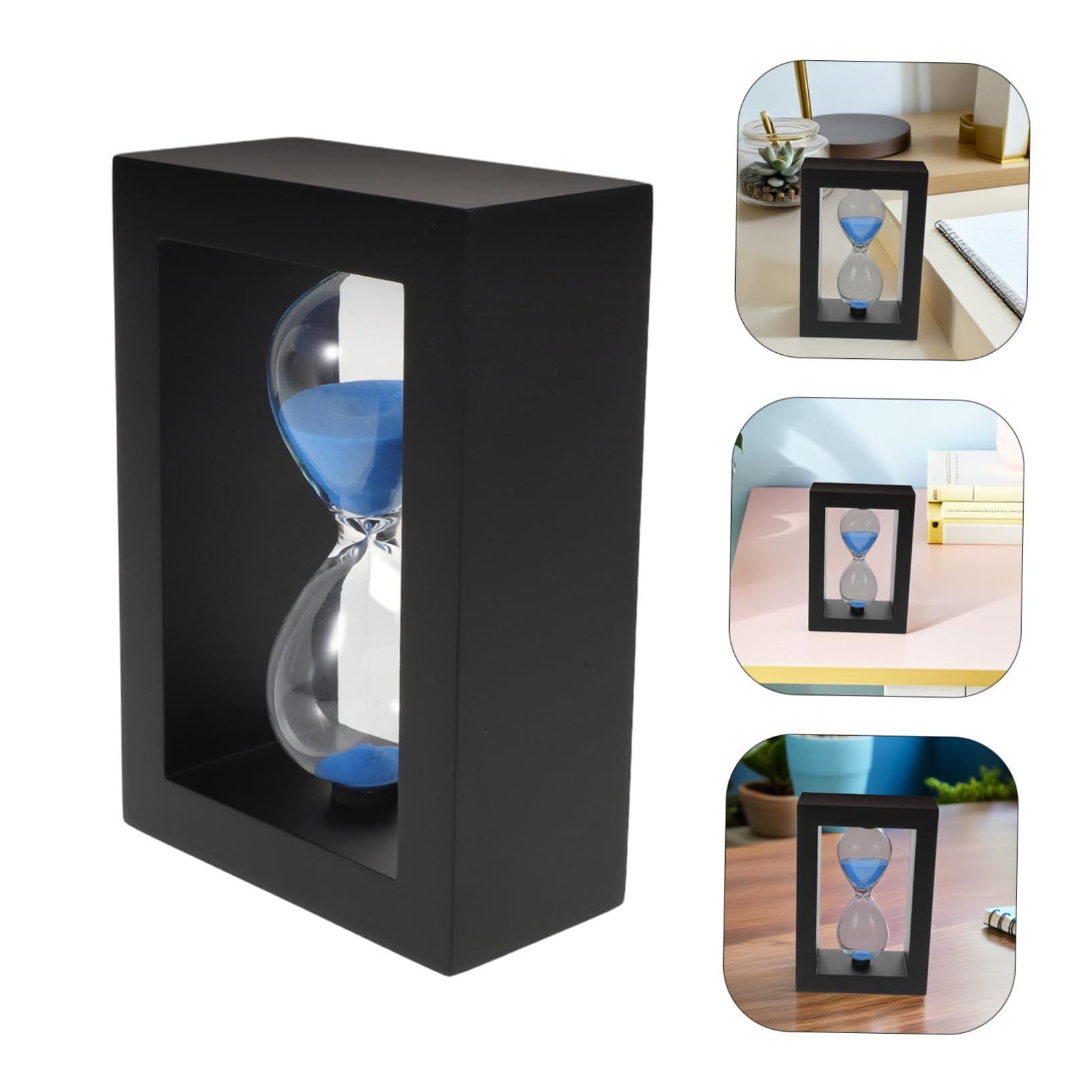 Temporizador de Reloj de Arena Marco de Madera de Minutos Decoración Moderna para Cocina y Escritorio Reloj de Temporizador de Hogar