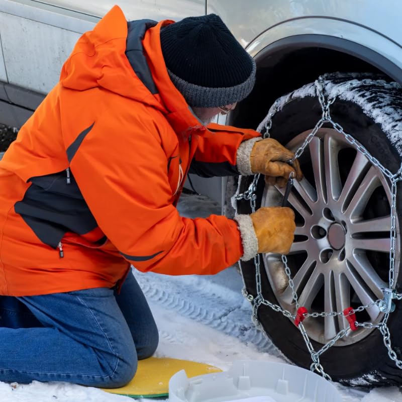 Pinto FERRAMENTA Catene da Neve per Auto Omologate Universali Invernali Semplici Montaggio Rapido Catena 9 mm con Guanti in Omaggio Varie Misure (Gruppo 20)