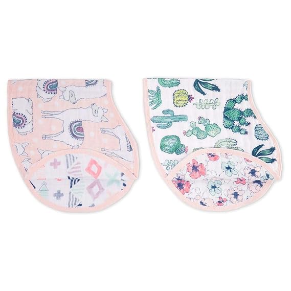 aden + anais Burpy Bib, 100 Cotton Muslin, Soft Absorbent