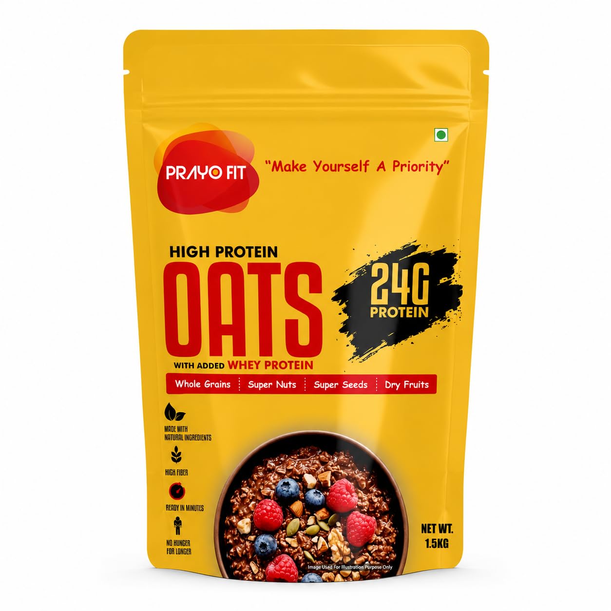 Prayofit Chocolate Oats 1.5kg | High Protein Instant Oats with Rich Chocolate Flavor | Healthy Breakfast Oats | Fiber-Rich Meal for Weight Management & Energy | Gym, Fitness & Daily Nutrition-picture-22