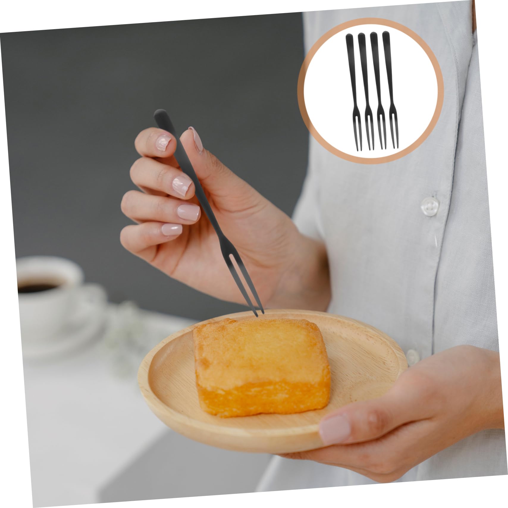 Amosfun 20 Piezas De Selecciones De Frutas Reutilizables De Dos Tenedor De Cóctel Tenedor Para Niños Cubiertos De Ensalada De Caracol es De Degustación