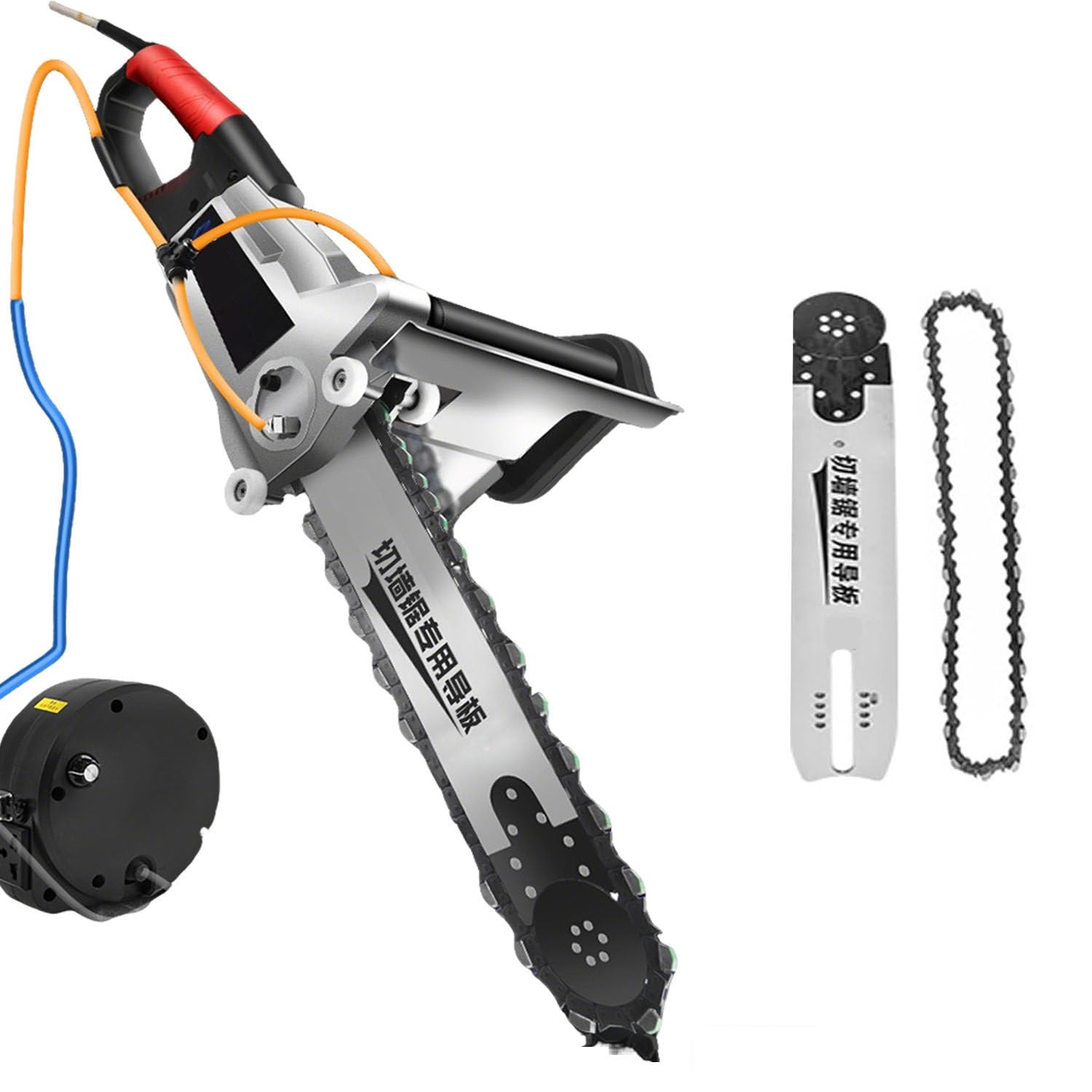 BEESOM Handheld Brushless Chainsaw Concrete Circular Saw Wall Cutter Machine,Integrated Water Supply Dust Suppression,for Rebar Slotted Wall Brick Granite Industrial Cutting 48cm