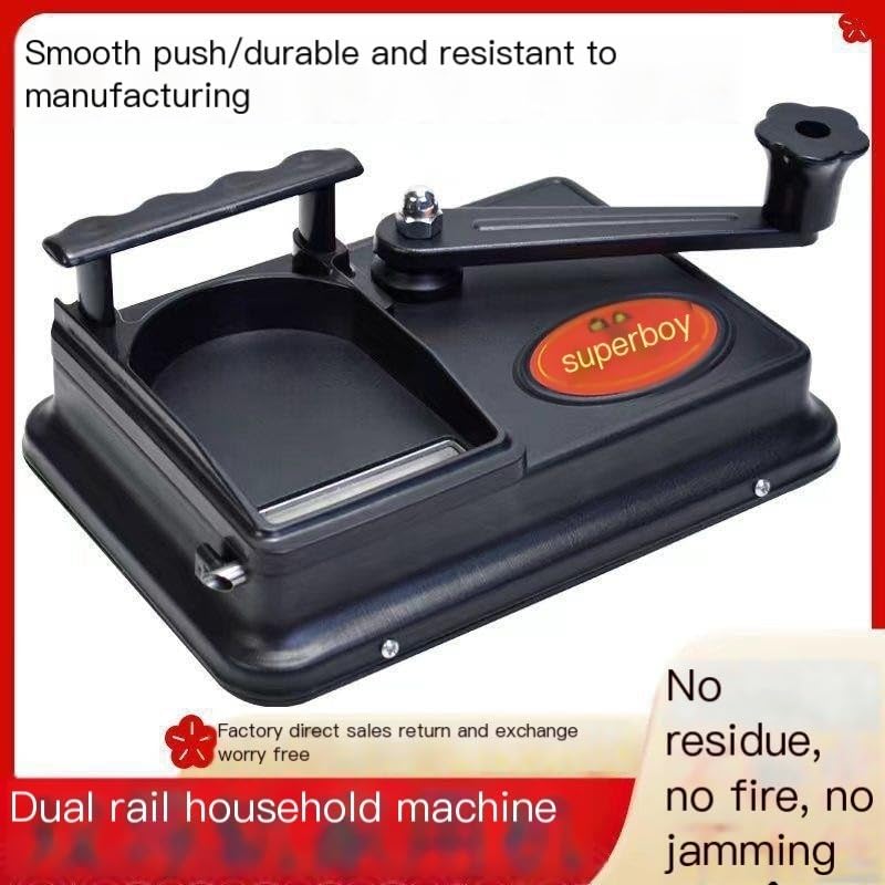 Macchina per arrotolare Le Sigarette, Manual Cigarette Rolling Machine - Double Guide Wire Filler for 6.5/8.0mm Cigarettes - Household Use, Easy to Operate(55mm)