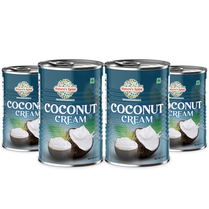 Natures Spice - Pure as Nature Intended Coconut Cream-1600 Ml Combo Pack Of 4 X 400 Ml A Perfect Alternative Of Milk Cream For Vegan Diet 100% Dairy Free Product (B0CB49KHZF) Amazon Price History, Amazon Price Tracker