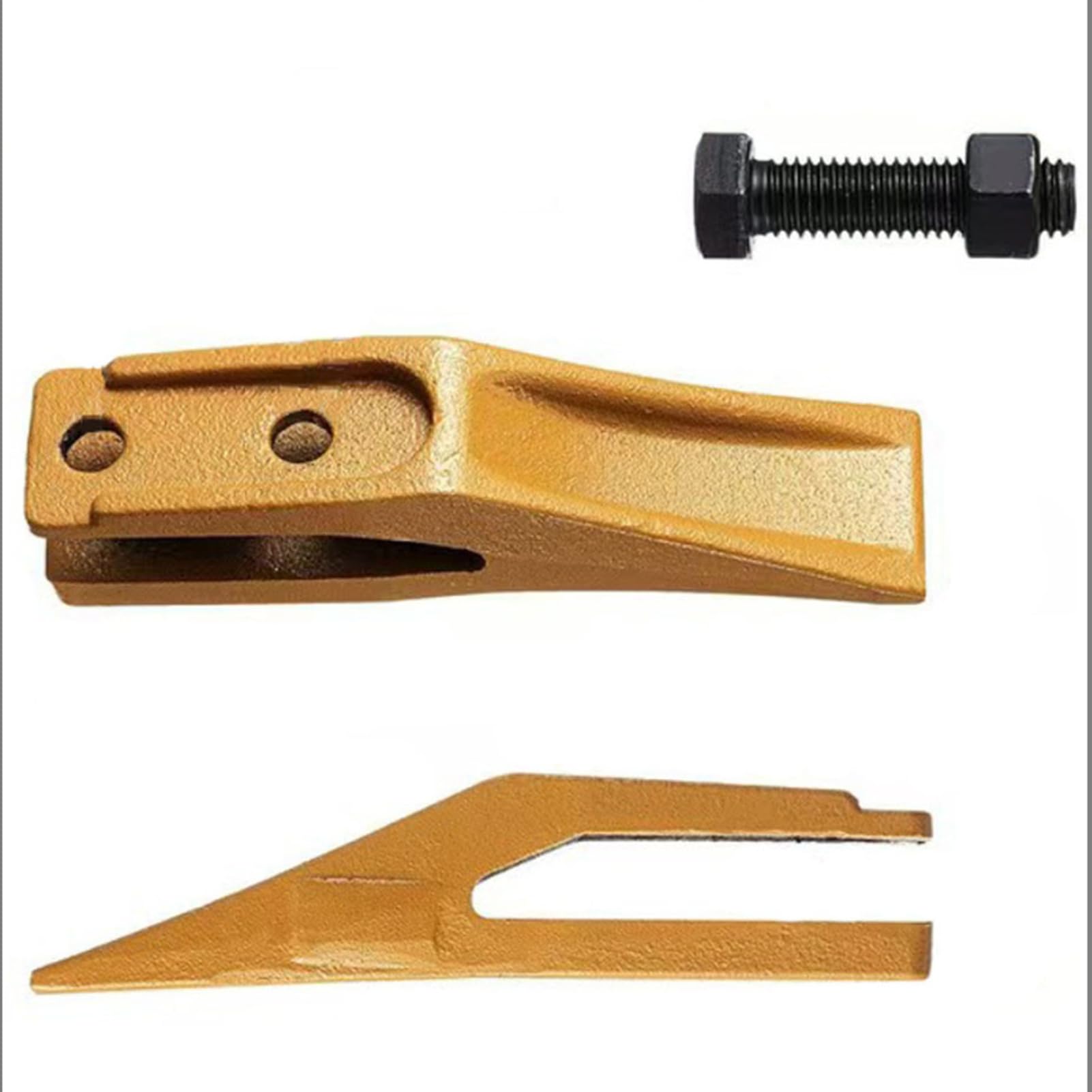 GOWENIC Löffelzähne aus Legiertem Stahl für Minibagger 08–20, 3 Sätze Baggerzähne mit Schrauben, Anschraubbare Muldenkipper-Laderschaufelzähne für Bagger-Kompaktlader, 7,5 X 1,9 X 1,8 Zoll