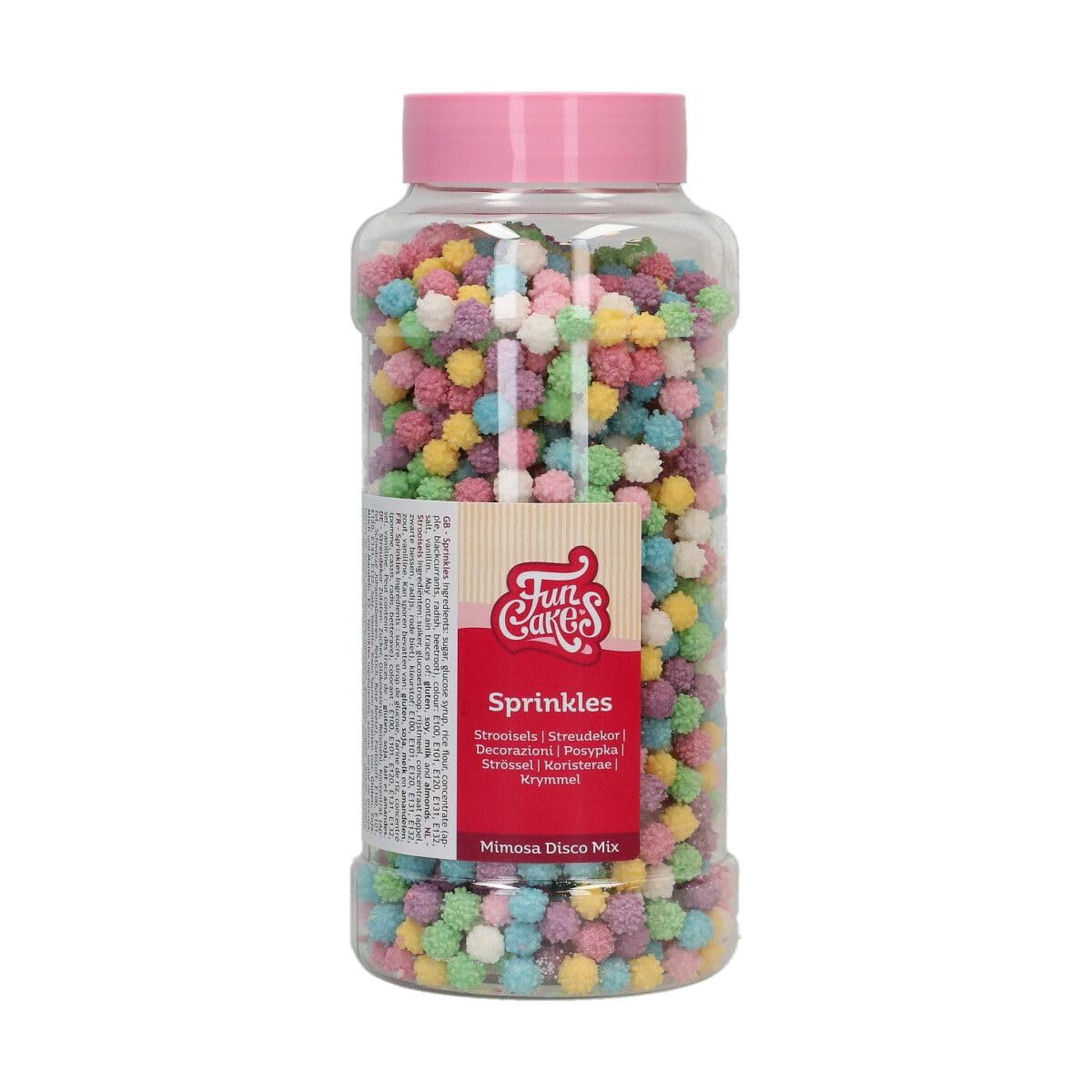 FunCakes Mimosa Disco Mix: Sugar Sprinkles for Decorating Cakes, Cupcakes and More - Edible Decoration for Birthdays and Children's Cakes - 500 g