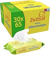 Zwitsal Baby Billendoekjes Lotion (30 x 65 wipes), voor alle huidtypes, 1950 doekjes - Voordeelverpakking