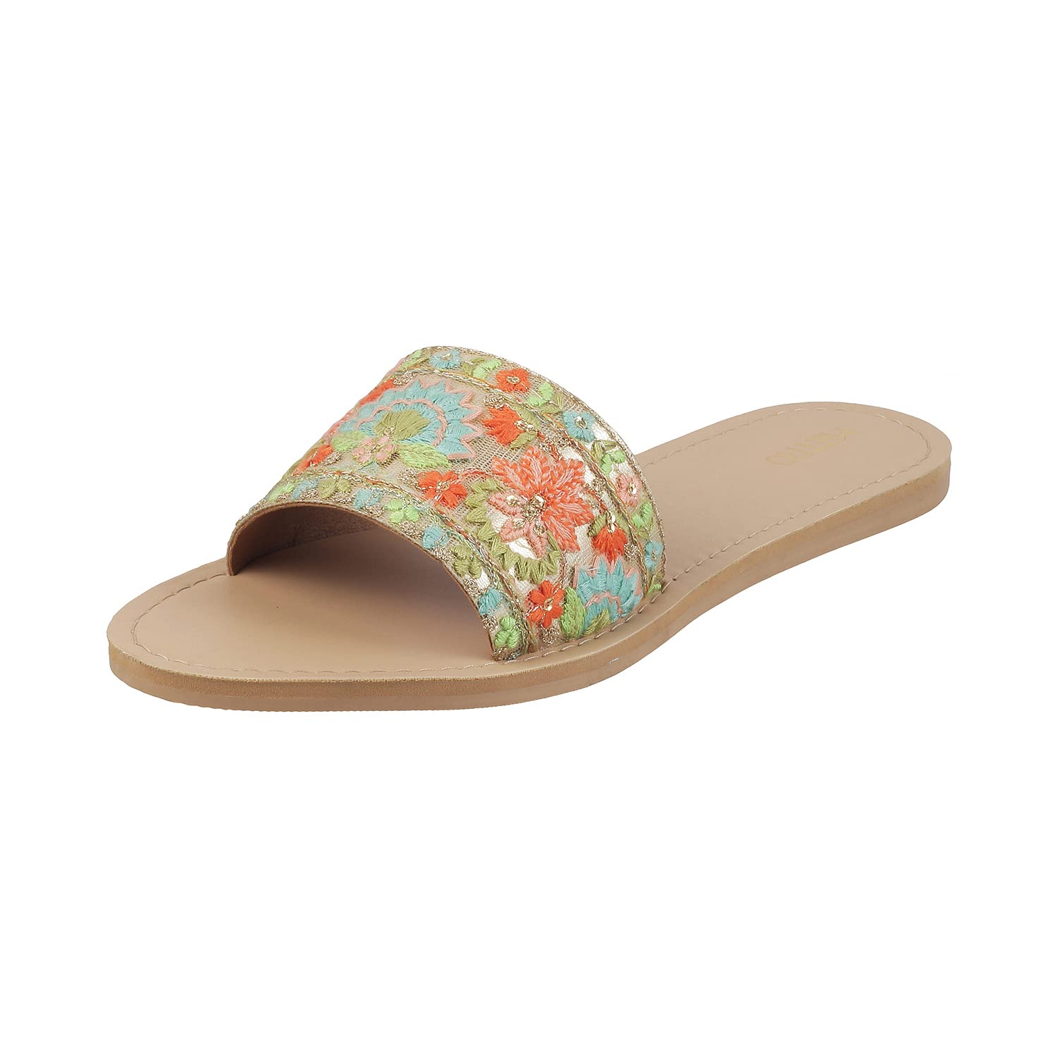 Metro Women's Floral Detail Casual Fashion Slippers