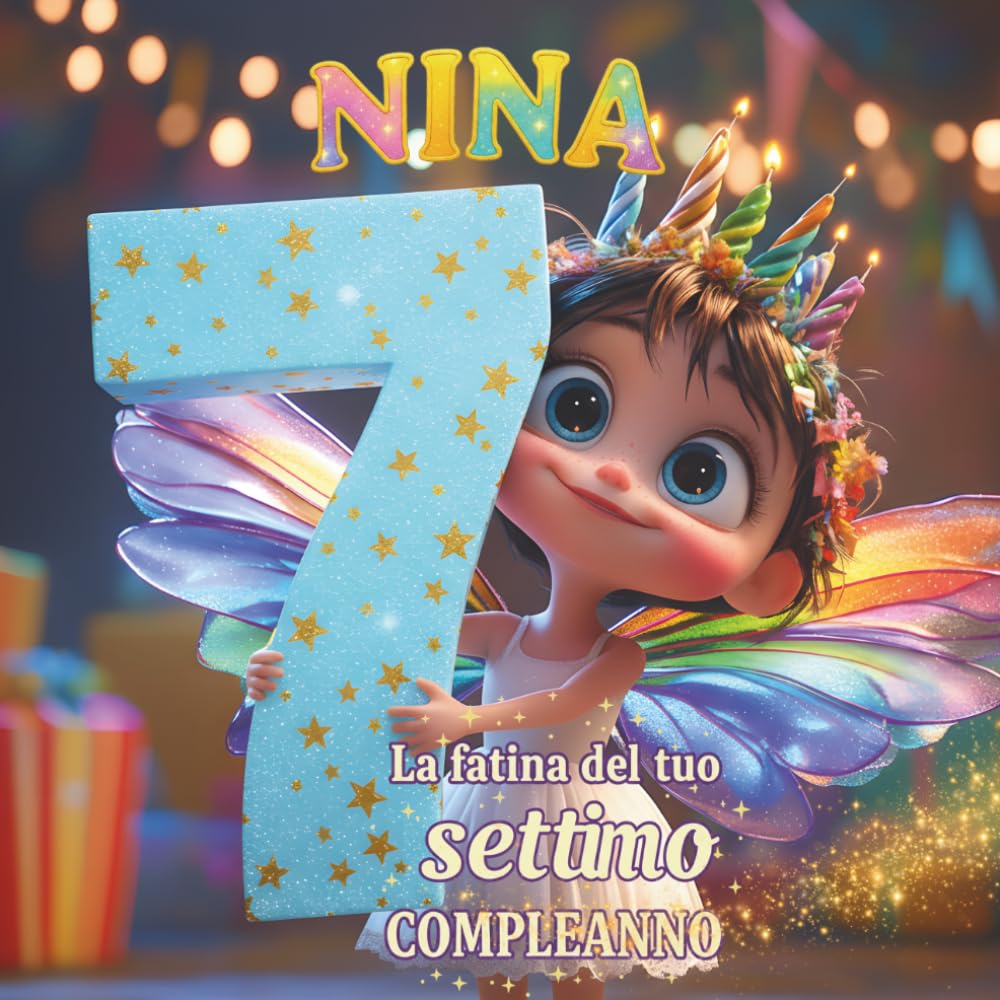 Nina, la fatina del settimo compleanno: Libro personalizzabile per bambino o bambina di 7 anni – Regalo originale per il settimo compleanno