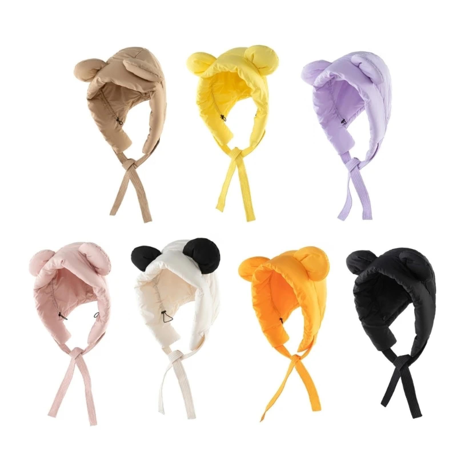Czapki Czapki Skullies Czapki Beanie Panda Ucho Wyściełana Czapka Jesień Zima Ciepła Czapka Wiatroszczelna Kobiety Ochrona uszu Czapka Zimowe Nakrycia Głowy dla kobiet i dziewcząt