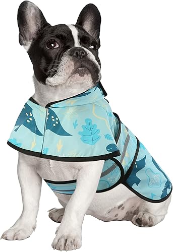 Miniatura 149 de HDE Dog Raincoat Jacket Reflective Adjustable Hooded Pet Poncho Rain Coat with Leash Hole for Small to X-Large Dogs Camo - S