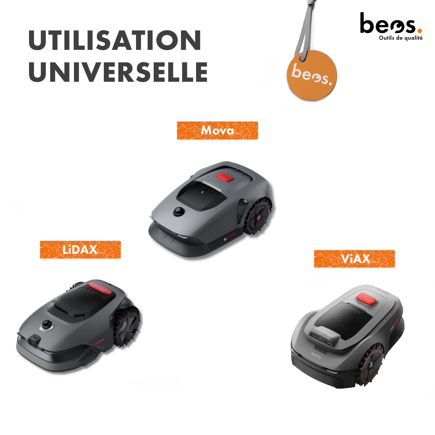 BEOS Plateau à Lames Tuning pour 6 Lames - Dreame Mova, LiDAX et ViAX | Disque de coupe renforcé de fibres de verre - Ø 170 mm - Fabriqué en Allemagne