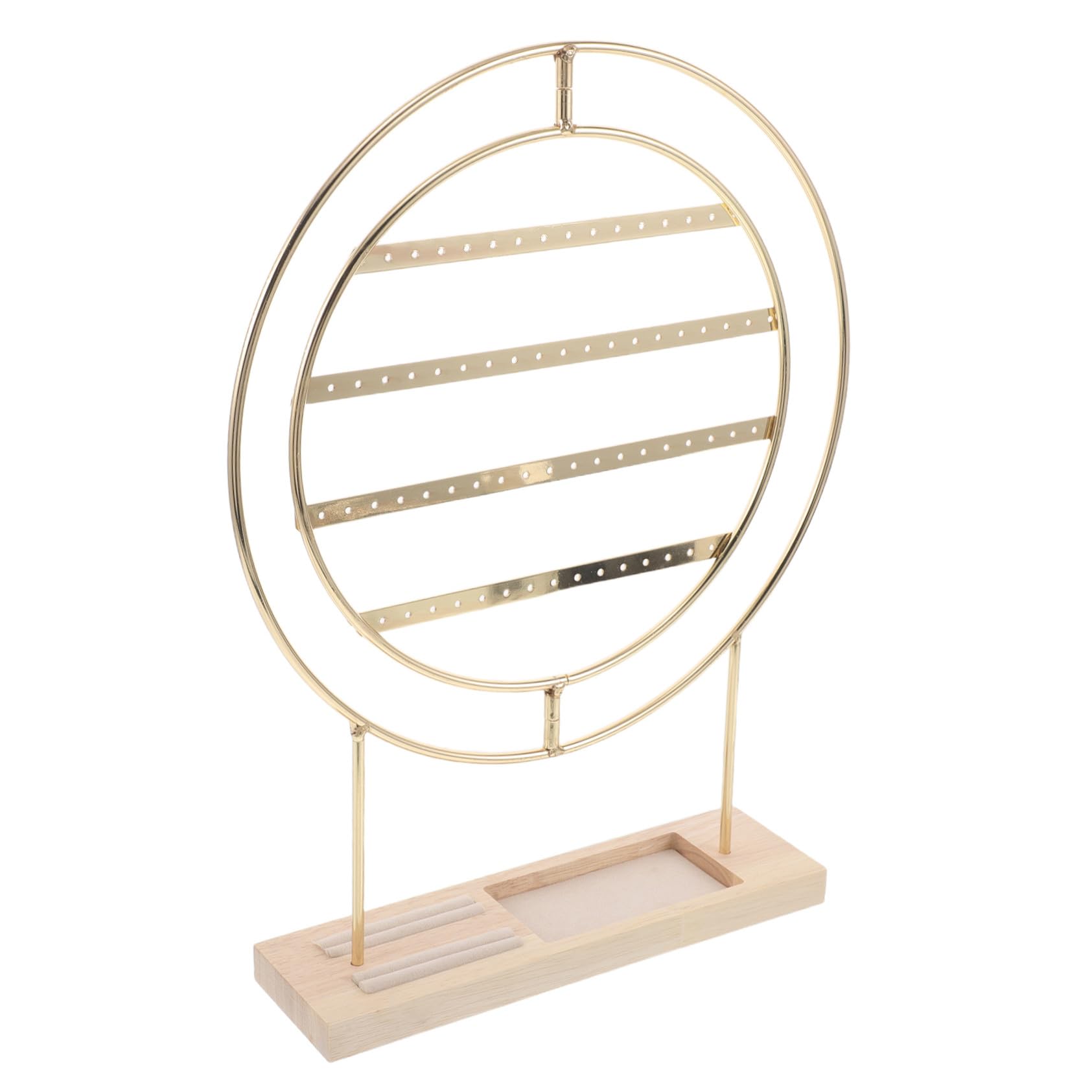 VANZACK Espositore Orecchini Rotante in Metallo Multi Livello Organizer Gioielli Regolabile con Base Stabile per Donne e Ragazze Supporto Elegante per Negozio e Esposizione