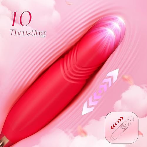 Miniatura 4 de Vibrador de rosas para mujer, vibradores de boca con 10 mordidas y 10 modos de empuje, estimulador de pezón anal para clítoris, estimulador de