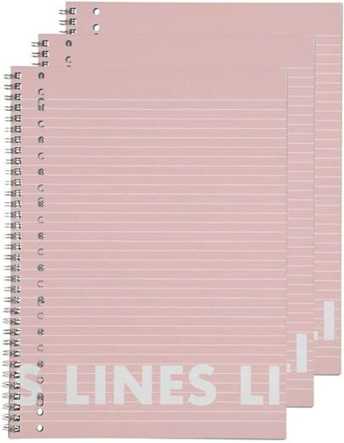 Hema College Block A4 Ruled Notebooks 3 Pieces, Pink