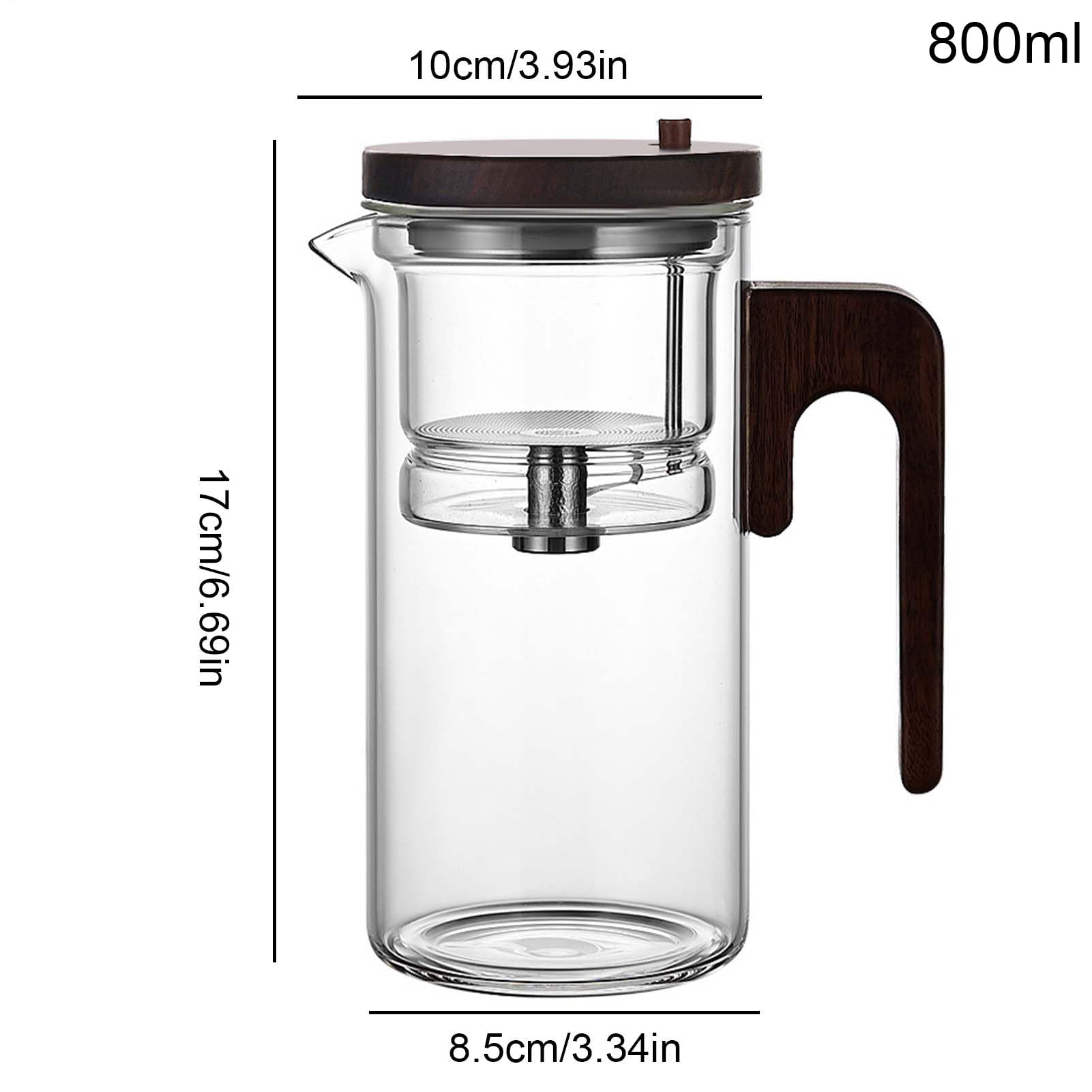 Generisch Botella infusor de té – Madera &, 10 x 8,5 x 17 cm taza infusor | mango ergonómico | a prueba de fugas extraíble Oficina, Viaje, Casa, Gimnasio, Infusión de té de viaje, bebidas