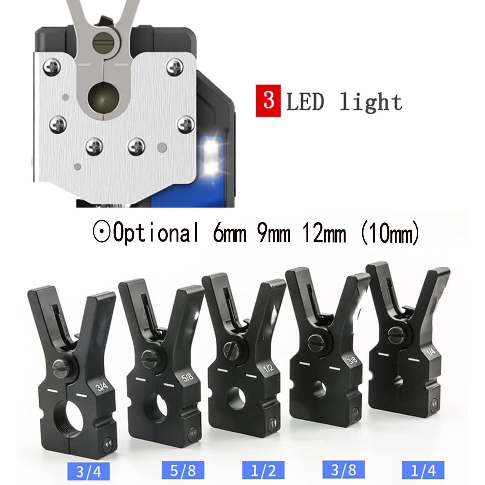 Kit di utensili elettrici per svasatura, senza fili, per tubi in rame morbido, alluminio, ottone, batteria da 1/4" a 3/4", 2000 mAh, accessori inclusi