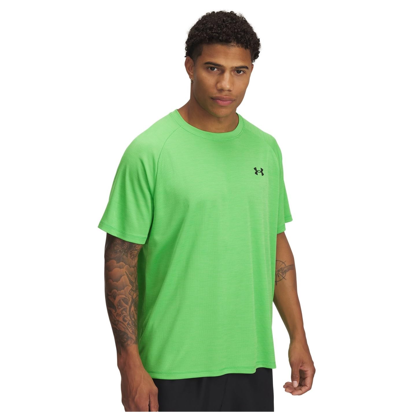 Under Armour UA Tech Textured SS Men's T-Shirt, 0362 - Cyber Green, L