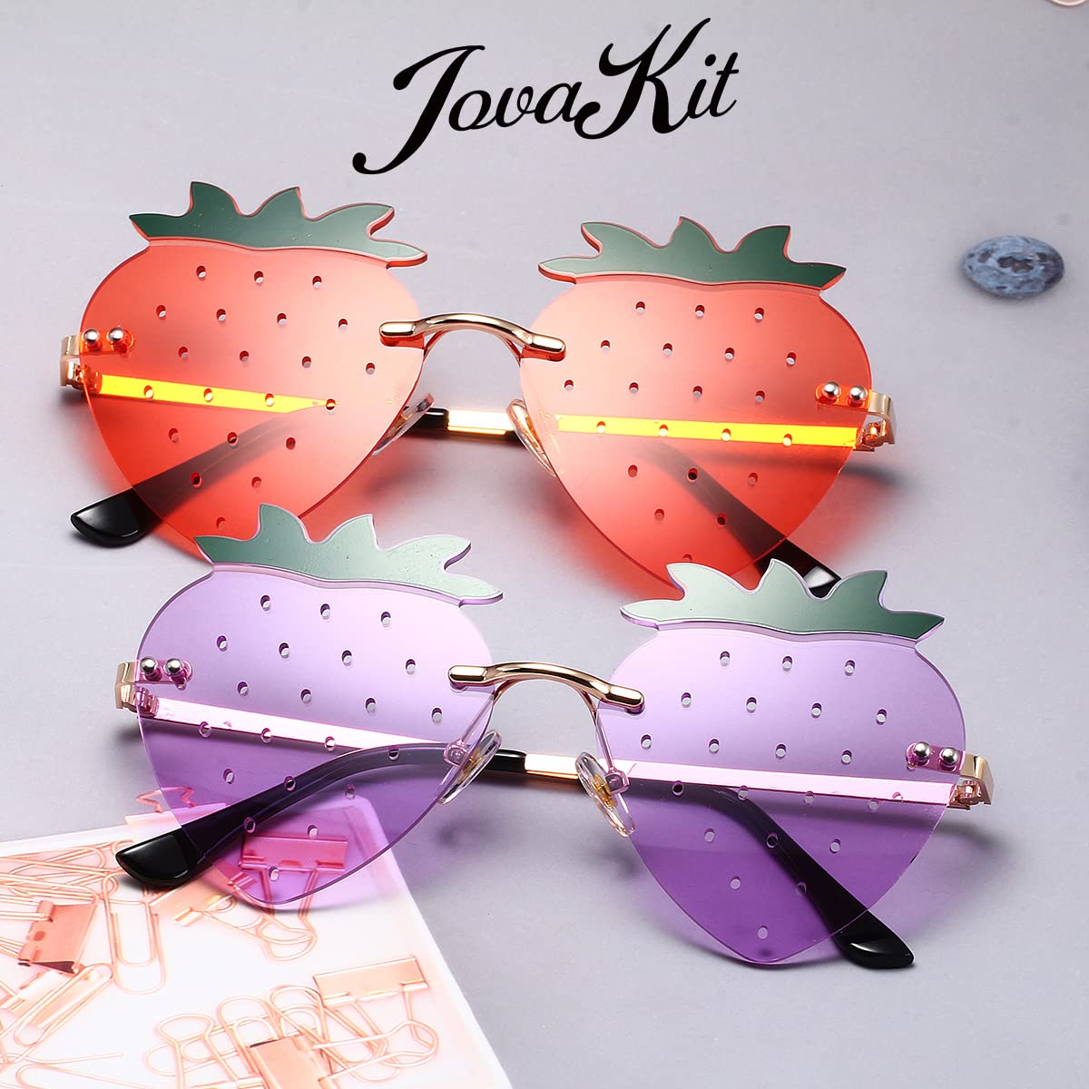 Amazon.com: JOVAKIT Strawberry Shaped Sunglasses for Women  display picture 1