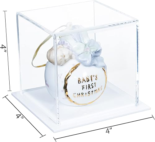 Miniatura 4 de Better Display Cases Vitrina de acrílico transparente para adornos de Navidad o vacaciones con base negra de 5 x 5 x 5 pulgadas (A081V24)