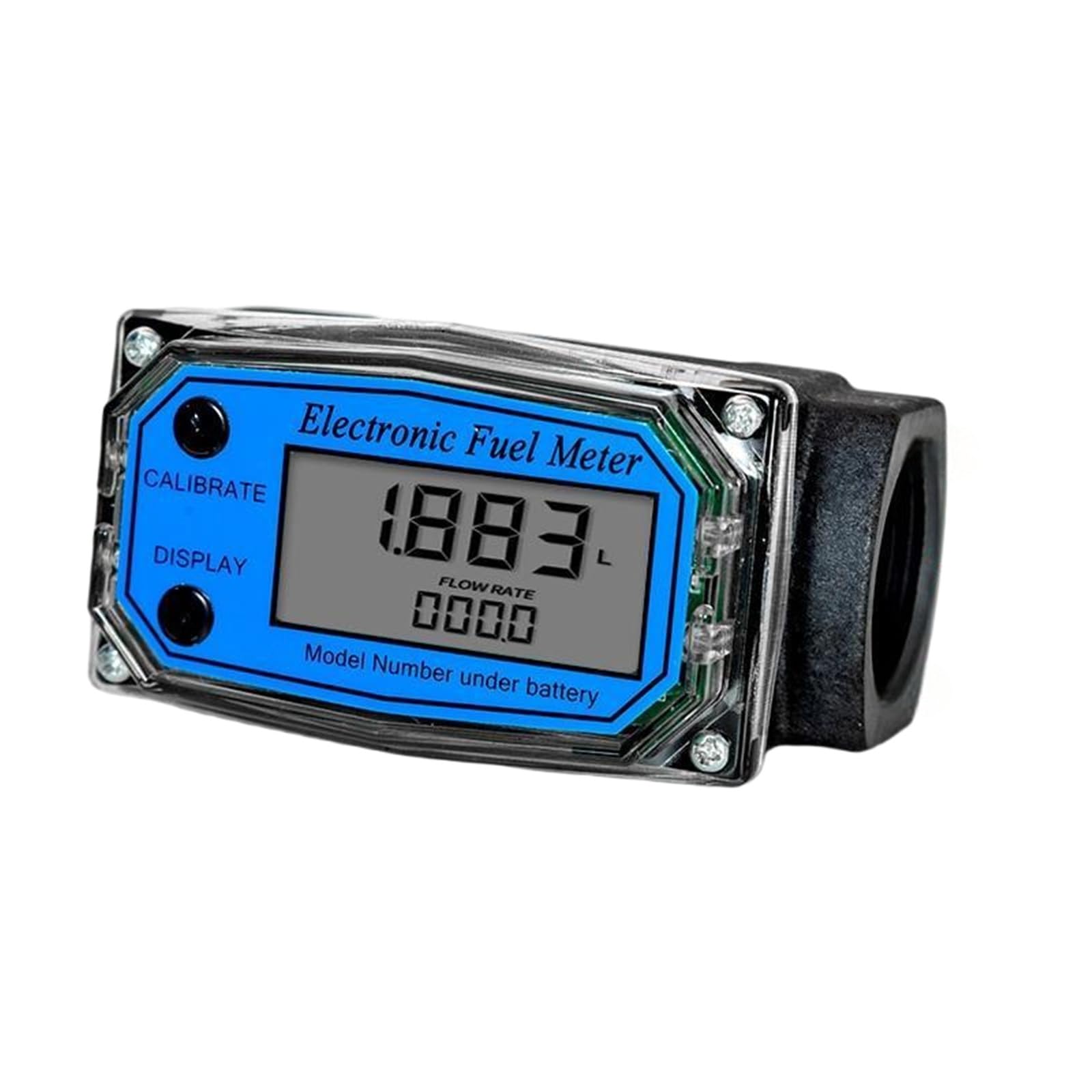 1" Waterproof Flow Meter K24 High-Precision Electronic LCD Digital Display for Gasoline Methanol and Liquid/Water Measurement for Home Water Flow Calculation