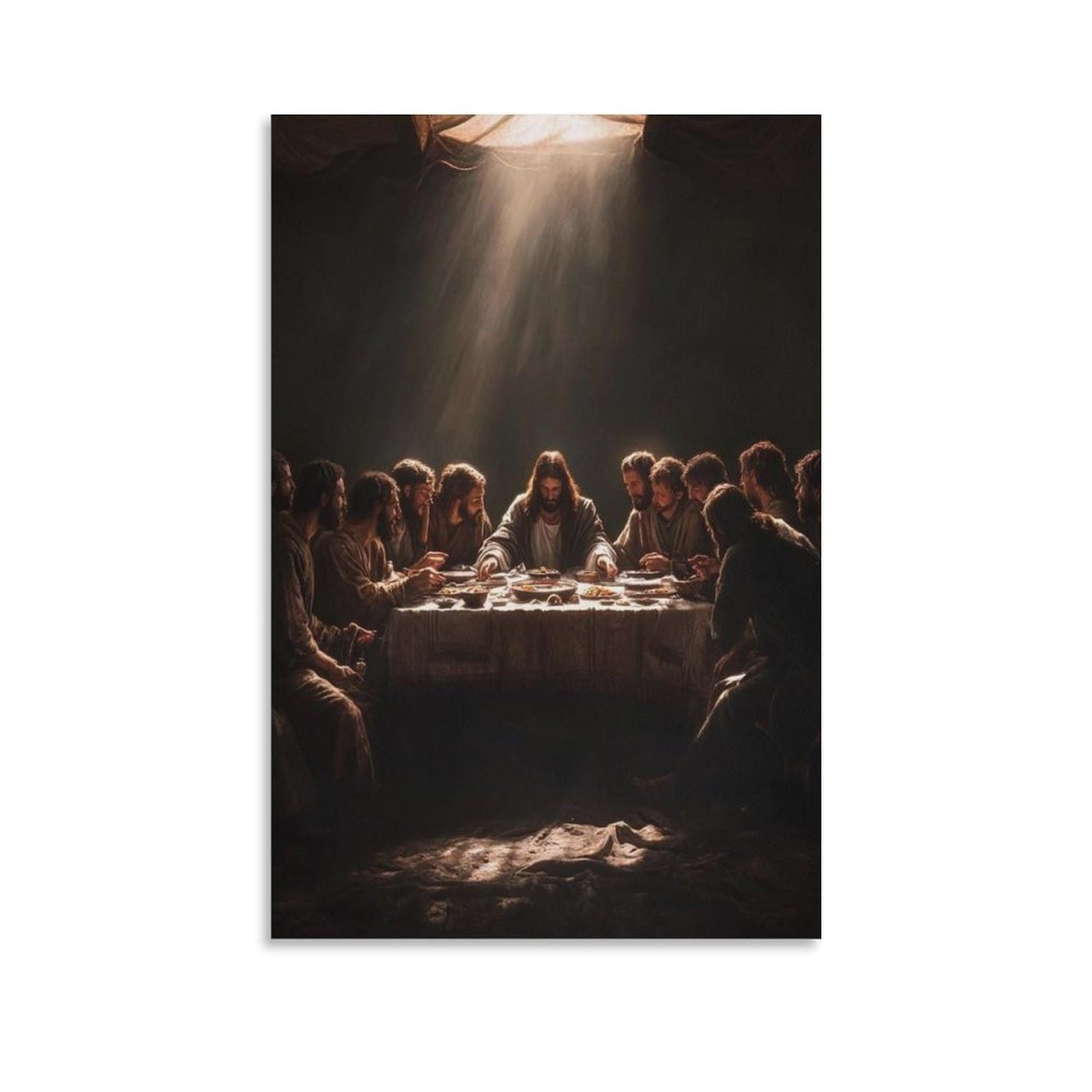 Utgn Last Supper Canvas Poster Bedroom Decor Landscape Office Room Decor Gift 16X24inch(40X60cm)