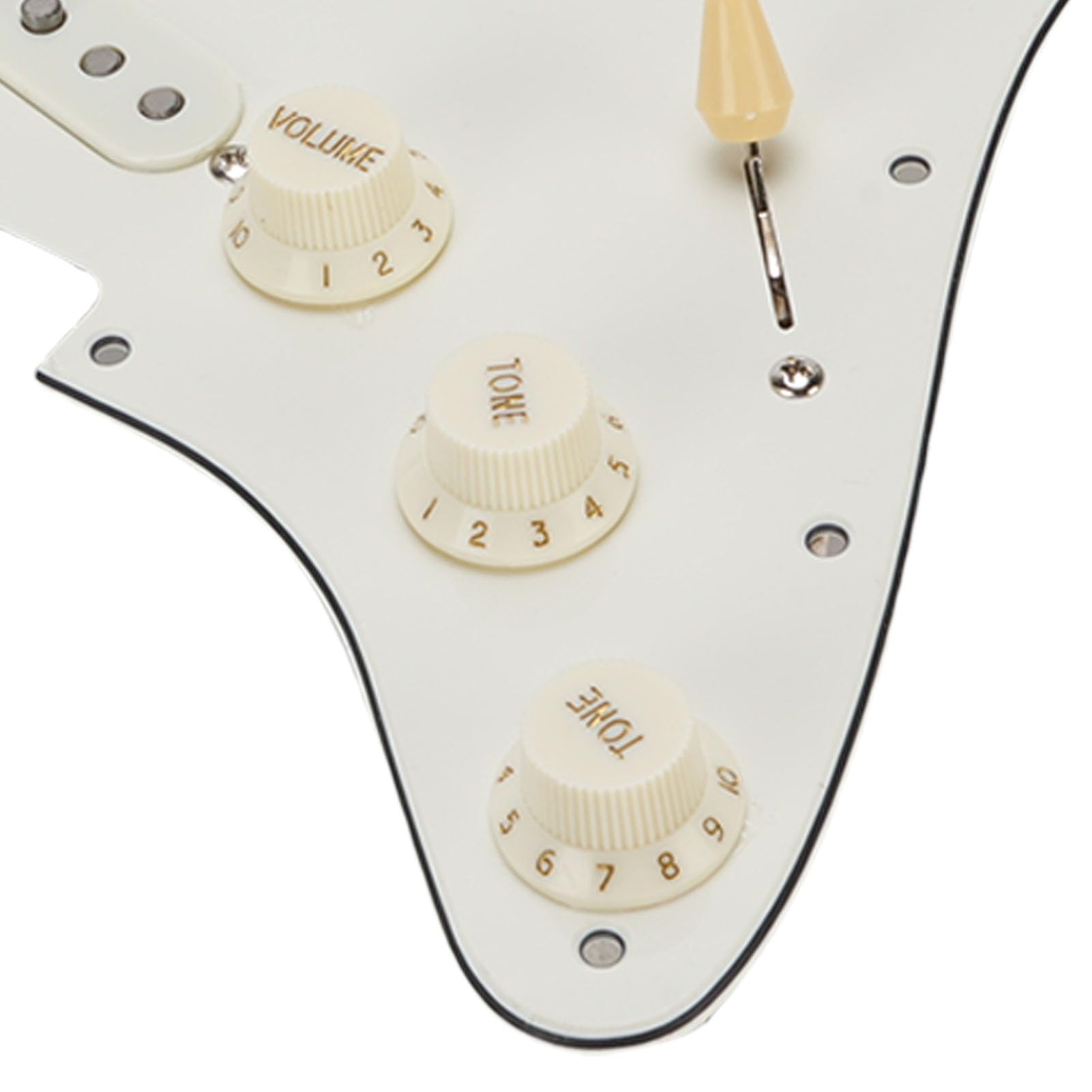 RiToEasysports Pickguard, Scratchplate Wstępnie Okablowana Maskownica Gitarowa Pickguardy do Gitary Elektrycznej do Płyt z podwójną cewką 3 Warstwy PVC Vintage (Czarna wtyczka statku)