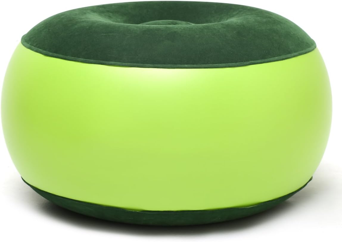 Firstwish Inflatable Stool Portable Outdoor footrest Cushion For Home Office Yoga (Green)